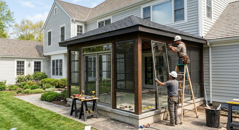 Porch Enclosure Installation in Dallas, TX
