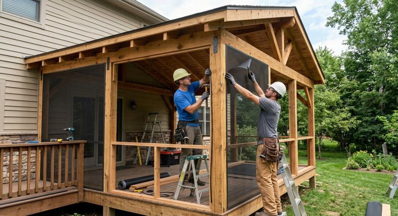 Porch Enclosure Installation in Dallas, TX