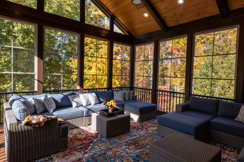 Cozy Screened Porch in Winter