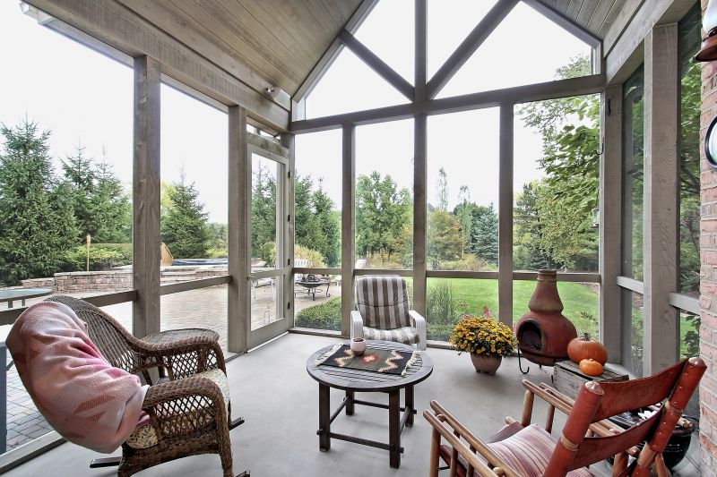 Screened Porch with Seating Area